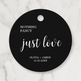 Black Nothing Fancy Just Love Wedding   Bedankjes Labels