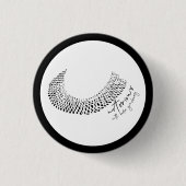 Black Notorious RBG Women Right Ronde Button 3,2 Cm (Voorkant)