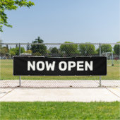 Black Now Open Banner (Insitu)