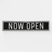 Black Now Open Banner (Horizontaal)