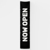 Black Now Open Banner (Verticaal)