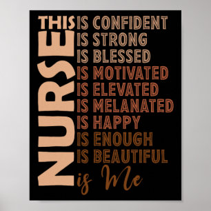 Black Nurse Black Geschiedenis Nurse Melanin Afro  Poster