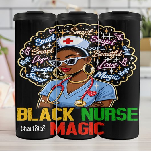 Black Nurse Magic: Slim, Dope, Mooi Thermosbeker