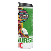 Black Nurse Magic: zelfverzekerde, moedige geest Thermosbeker (Geroteerd rechts)