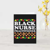 Black Nurse Practitioner BHM Afro-Amerikaanse Mela Kaart (Gele Bloem)