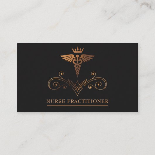 Black Nurse Practitioner Visitekaartje (Voorkant)