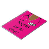 Black Nurse Scrub Top en Stethoscope-laptop Notitieboek (Linkerzijde)