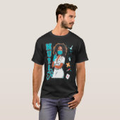 Black Nurse Uniform Face Mask Afro African Black H T-shirt (Voorkant volledig)