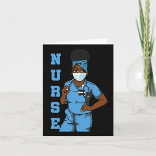 Black Nurse Uniform Face Mask Afro African Women F Kaart