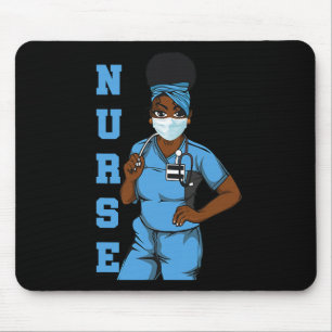 Black Nurse Uniform Face Mask Afro African Women F Muismat