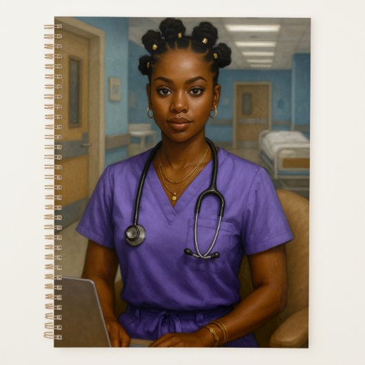 Black Nurse Yearly Planner (Voorkant)