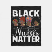 Black Nurses Problem - African American Afro Nurse Fleece Deken (Voorkant)