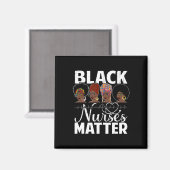 Black Nurses Problem - African American Afro Nurse Magneet (Voorkant / Achterkant)