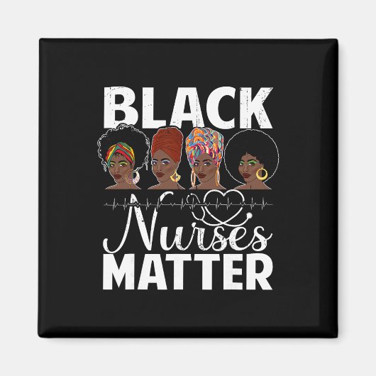 Black Nurses Problem - African American Afro Nurse Magneet (Voorkant)