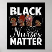 Black Nurses Problem - African American Afro Nurse Poster (Voorkant)