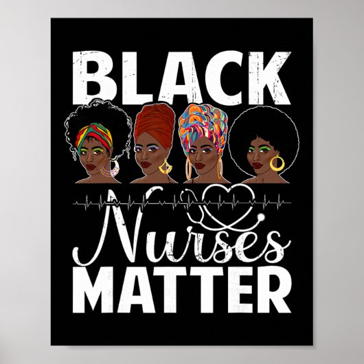 Black Nurses Problem - African American Afro Nurse Poster (Voorkant)