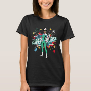 Black Nurses Rock Shirt Super Hero Funny Black Rn