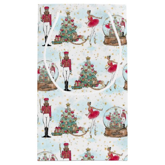 Black Nutcracker Ballet Gift Bag Klein Cadeauzakje (Achterkant)