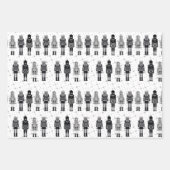 Black Nutcracker Christmas Wrapping Paper (Voorkant 2)