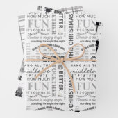 Black Nutcracker Christmas Wrapping Paper (In situ)