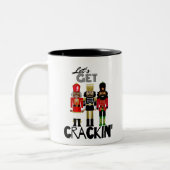Black Nutcracker "Crackin" Gift Tweekleurige Koffiemok (Links)