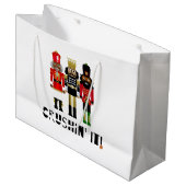 Black Nutcracker "Crushin" It" Gift Bag Groot Cadeauzakje (Voorkant Gekanteld)