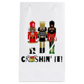 Black Nutcracker "Crushin" It" Gift Bag met drum Klein Cadeauzakje (Voorkant)
