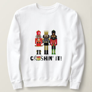 Black Nutcracker "Crushin" It" Gift Trui