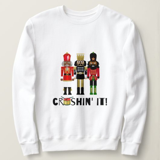 Black Nutcracker "Crushin" It" Gift Trui (Design voorkant)