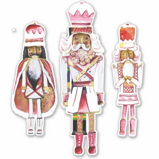 Black Nutcracker Custom-Cut Vinyl Sticker (Voorkant)