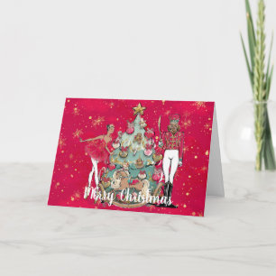 Black Nutcracker Folders Wenskaart Kaart