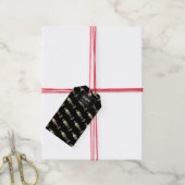 Black Nutcracker Soldaat Kerstmis Cadeaulabel (Met Touw)