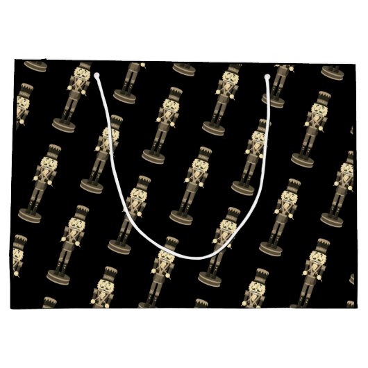 Black Nutcracker Soldaat Kerstmis | Groot Cadeauzakje (Achterkant)