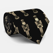 Black Nutcracker Soldaat-Stropdas voor kerstmis Stropdas (Opgerold)