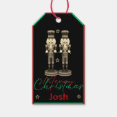Black Nutcracker Soldier Name Cadeaulabel (Voorkant)