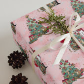 Black Nutkraker Ballerina Pink Holiday Paper Cadeaupapier