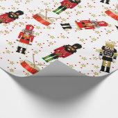 Black Nutkraker Holiday Gift Wrap Cadeaupapier (Hoek)