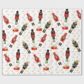 Black Nutkraker Holiday Gift Wrap Cadeaupapier (Vlak)