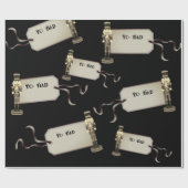 Black Nutkraker to pap kerstpapier Cadeaupapier (Vlak)