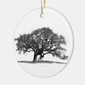 BLACK OAK TREE KERAMISCH ORNAMENT (Links)