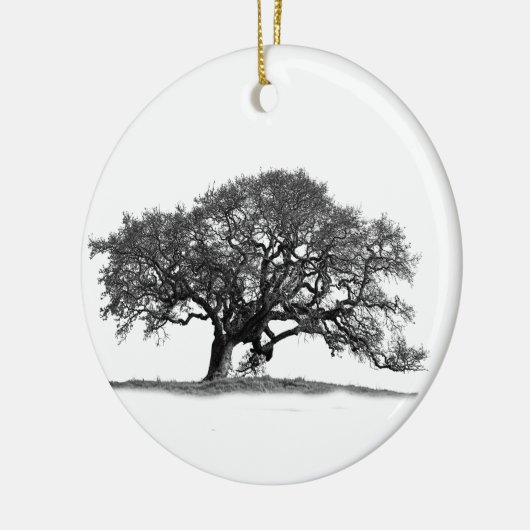BLACK OAK TREE KERAMISCH ORNAMENT (Links)