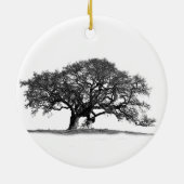 BLACK OAK TREE KERAMISCH ORNAMENT (Achterkant)