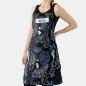 Black Ocean Seahorse All-over Print Schort (Insitu)