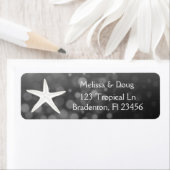 Black Oceanic Starfish Return Address Labels (Insitu)