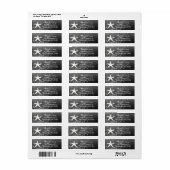 Black Oceanic Starfish Return Address Labels (Full Sheet)