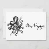 Black Octopus Bon Voyage Bedankkaart (Voorkant)