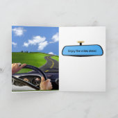 Black Odometer voor de 65e verjaardag Humor Kaart (Binnen)