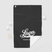 Black Off white border Company Logo Business Club Golfhanddoek (Insitu)