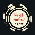 Black Off White Poker Chip Weddenschap Eloped Anno Kaart<br><div class="desc">Verraadd je vrienden en familie door ze deze zwarte en witte pokerspaanders te sturen,  trouwfeestjes en/of feestuitnodigingen. Ze wachten vol ongeduld om bij je te zijn op deze leuke viering.</div>