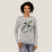 Black Olive Diagonal Stripe MCM-geïnspireerd Abstr Tri-Blend Shirt (Voorkant)